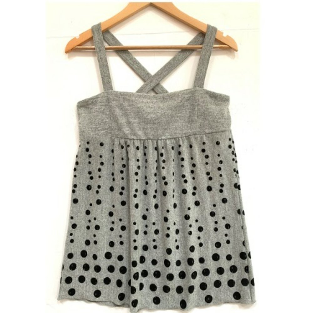 Weavers tank top with polka dots detail